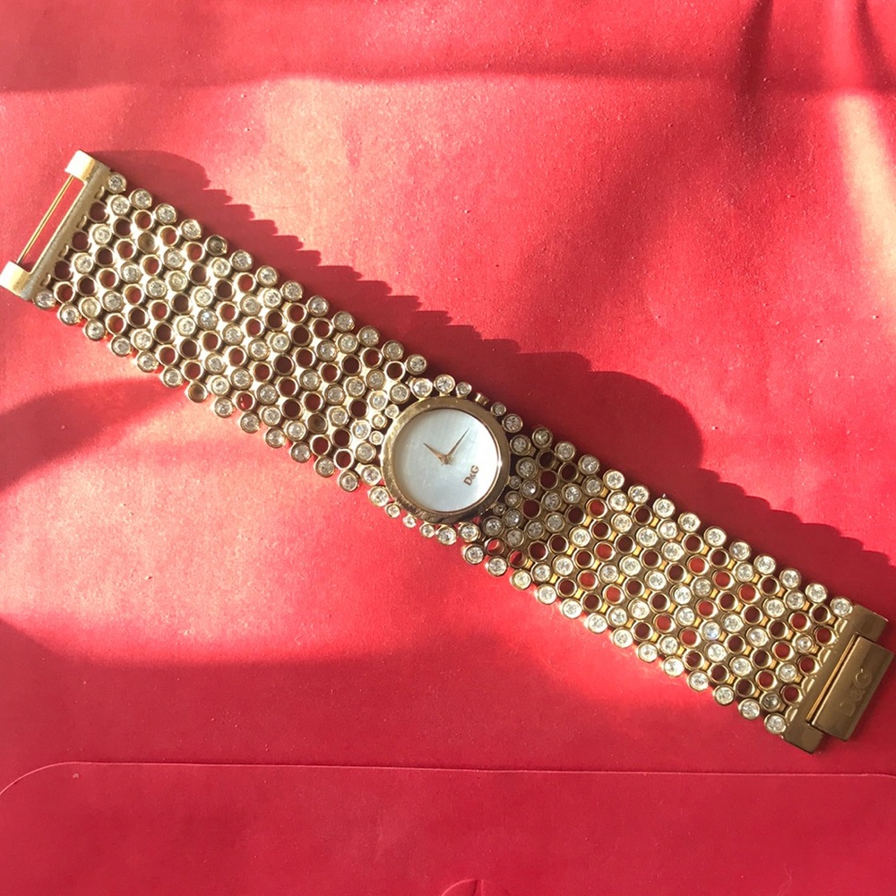 Vintage D&G Dolce & Gabbana watch with rhinestones